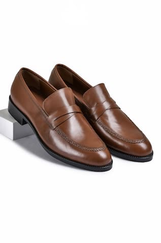 Alex Patent Leather Solid Loafers 
