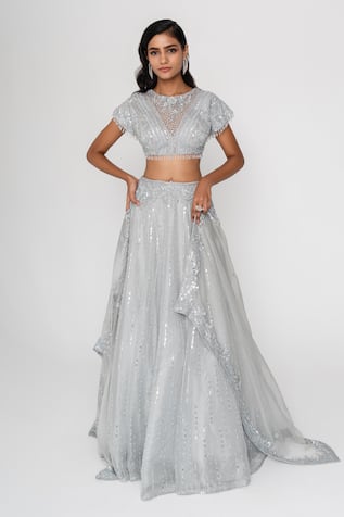 Saisha Sequin Embroidered Lehenga Set 