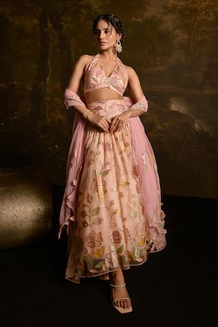 SAANJH BY LEA Adishri Gullista Embroidered Lehenga Set 