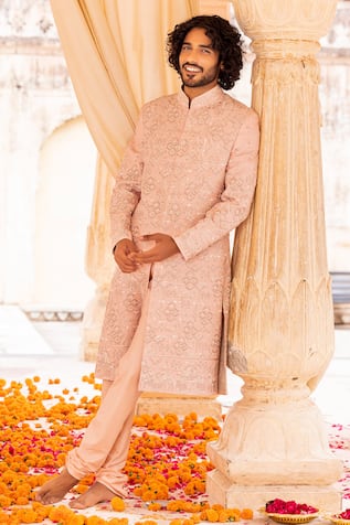 AMIT ARORA Folklore Embroidered Sherwani Set 