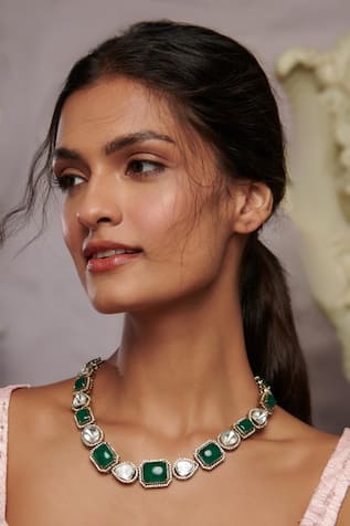 Paisley Pop Victorian Polki Necklace 