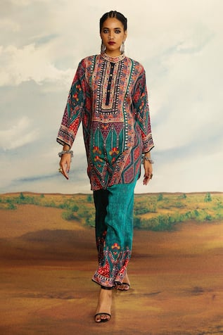 Rajdeep Ranawat Baaka Printed Asymmetric Kurta 