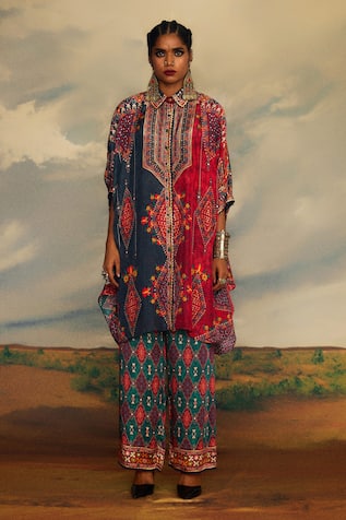 Rajdeep Ranawat Floral Geometric Kaftan Kurta 