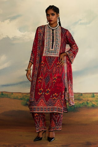 Rajdeep Ranawat Champa Abstract Print Kurta 