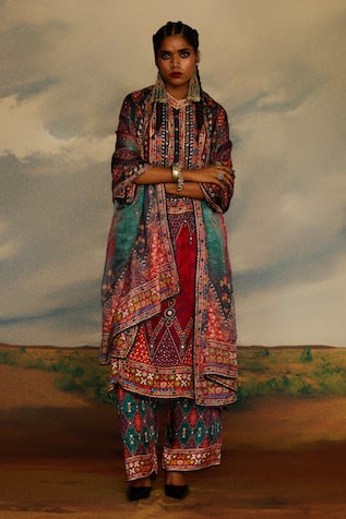 Rajdeep Ranawat Tribal Print Straight Kurta 