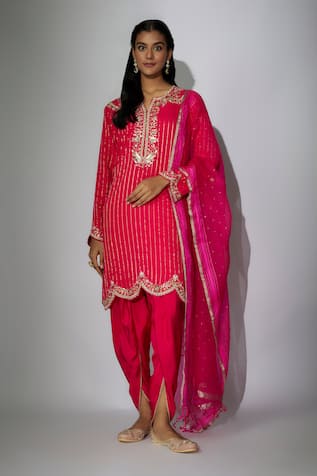 Nadima Saqib Embroidered Kurta Tulip Pant Set 