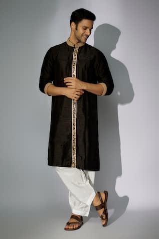 Nadima Saqib Silk Zari Embroidered Kurta 