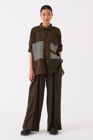 Three Inverted Box Pleated Trouser 
