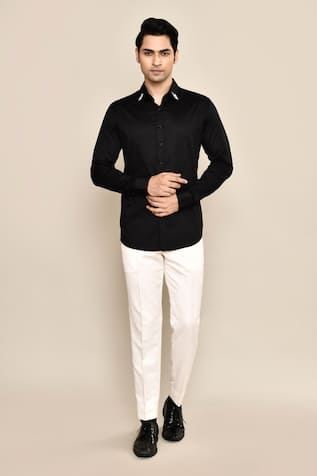 Embroidered Collar Shirt 
