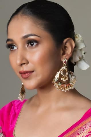 Bahaar Jadau Floral Chandbali 