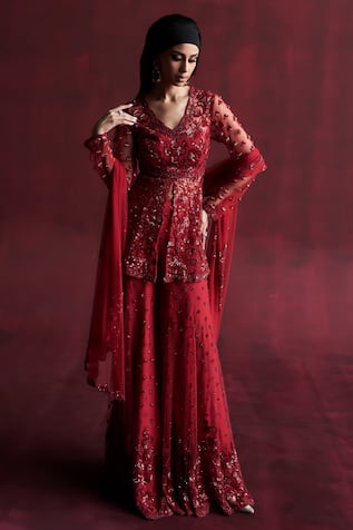 Rococo Gul Embroidered Kurta Sharara Set 