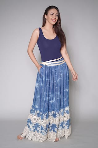 Payal Jain Floral Cutwork Detailed Skirt 