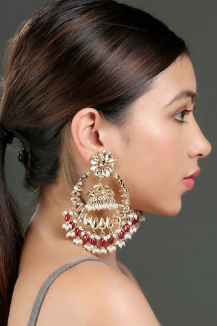 Bijoux By Priya Chandna Chandelier Jhumka Earrings 