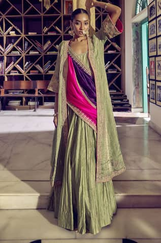 PUNIT BALANA Rani Sa Embroidered Anarkali Set With Jacket 