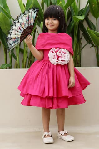 JANYAS CLOSET Princess Structured Flower Dress 