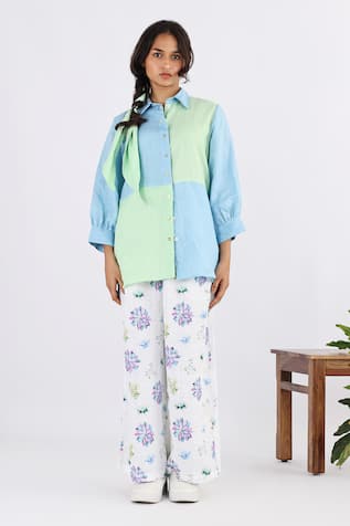 Studio Moda India Color Block Pattern Shirt 