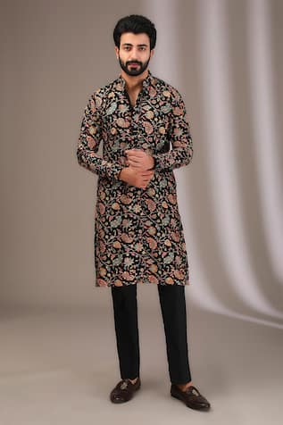 Rabani & Rakha Sequin Embroidered Kurta With Pant 