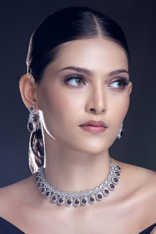 Zirconia Embellished Necklace Set 