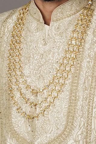 Queens Jewels Majestic Triple Layered Kundan Embellished Mala 