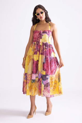 Saaksha & Kinni Lola Daisy Print Tiered Dress 