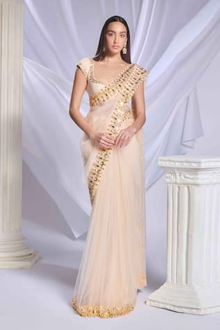 Papa Don't Preach Jasmine Jubilee Embroidered Pre-Draped Saree 