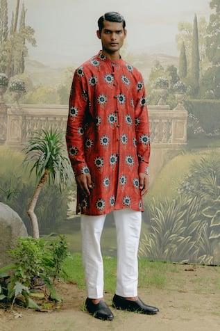 Drishti & Zahabia Floral Print Kurta With Pant 