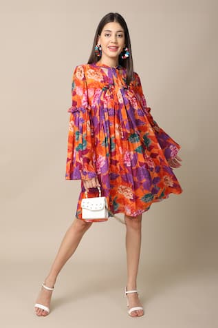 Ewoke Bloom Flower Print Dress 