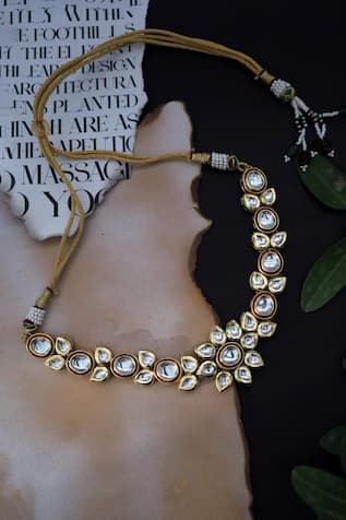Paisley Pop Floral Kundan Embellished Choker 