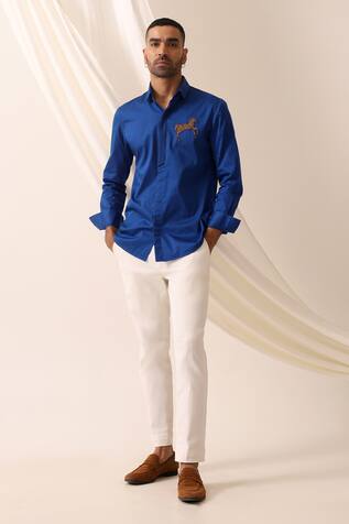 Ashwa Embroidered Motif Shirt 