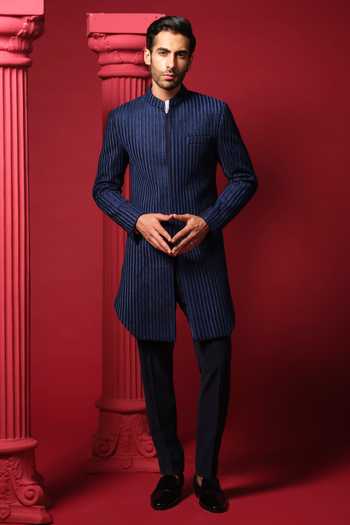 Amrit Dawani Bead Embroidered  Bandhgala Pant Set 