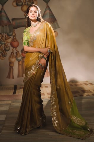 Masaba Son Barfi Saree Set With Dupatta 