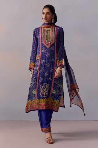 Kalista Sahiba Floral Mughal Print Kurta Pant Set 