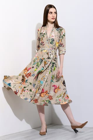 RANNA GILL Paola Montana Print Dress 