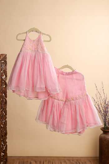 Casa Ninos Halter Neck Kurta With Sharara 