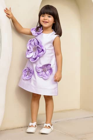 JANYAS CLOSET Enchanted Flower Embellished Dress 