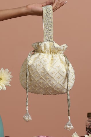 Swabhimann Checkered Bead Embellished Potli 