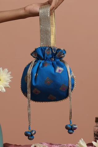 Brocade Woven Blossom Potli 