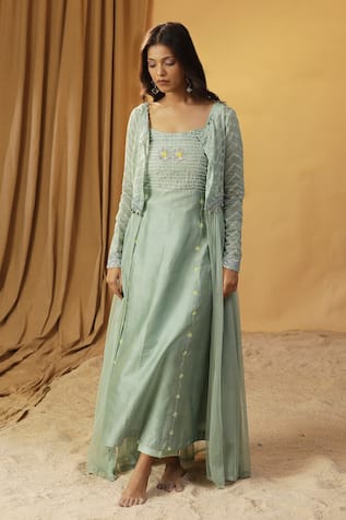 arpita sulakshana Sequin Embroidered Kurta With Jacket 