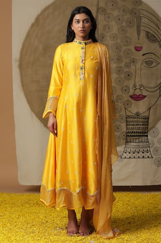 arpita sulakshana Hand Painted Draped Dress 