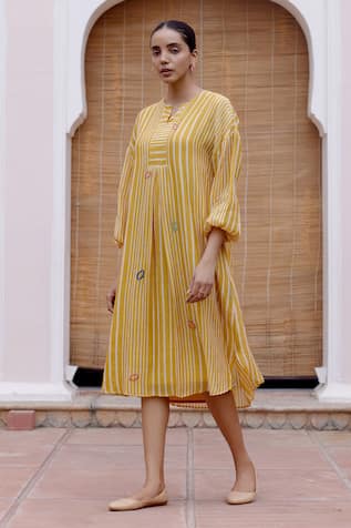 Vaayu Linear Stripe Print Dress 
