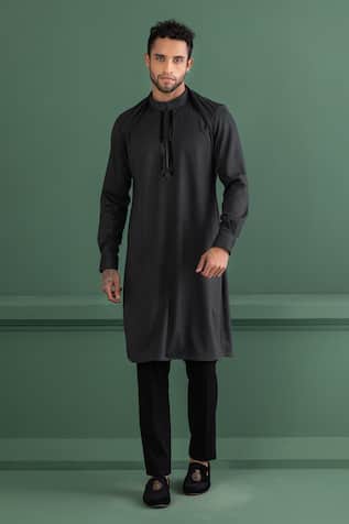 Placket Embroidered Kurta 