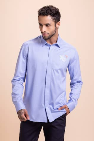 AMIT ARORA Rooster Threadwork Shirt 