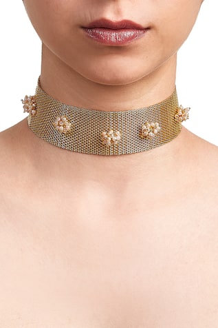 Beaded Cluster Choker 