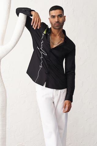 Heart Beat Embroidered Shirt 