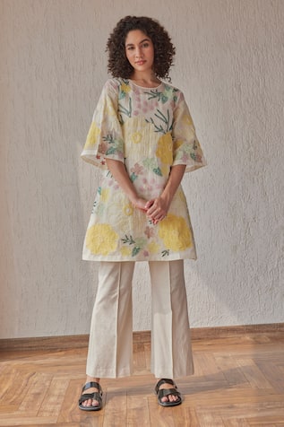 Khamaj India Merlin Embroidered Kurta 