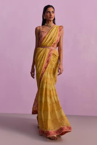 Kalista Inaya Jashn Bahar Print Pre Draped Saree With Blouse 