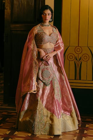 Aditi Gupta Pearl Embroidered Lehenga Blouse Set 