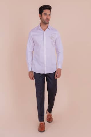 Design O Stitch Bird Embroidered Shirt 