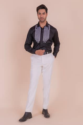 Design O Stitch Cotton Lace Embroidered Shirt 