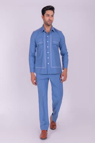 Design O Stitch Mosaic Patchwork Print Shirt 